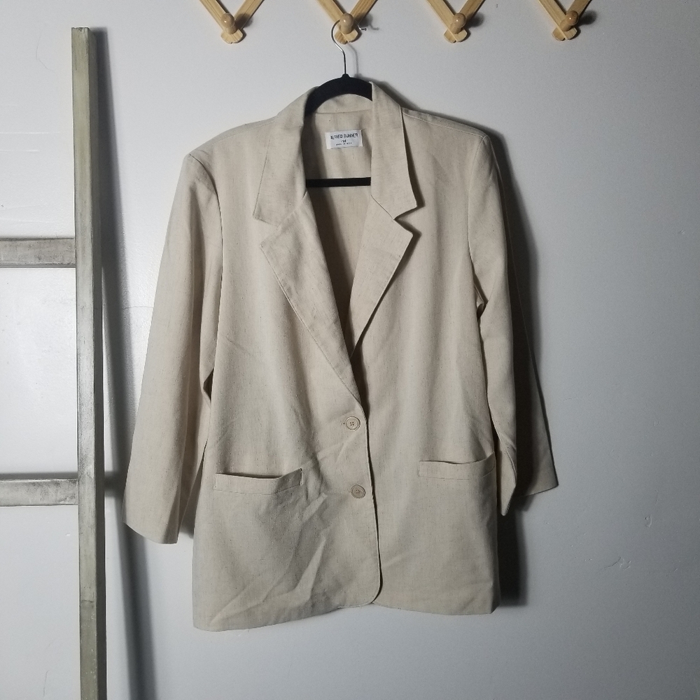 ALFRED DUNNER WOMEN'S CREAM BLAZER SIZE 14